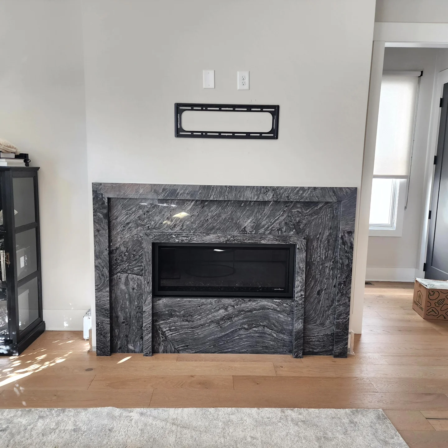 High-Contrast Fireplace